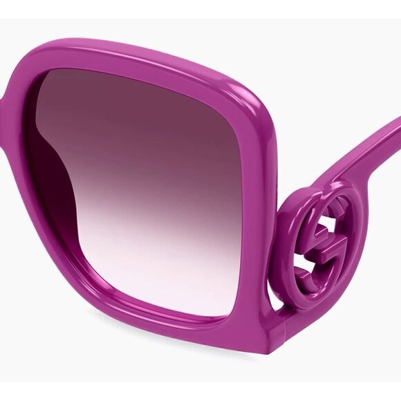 NEW Gucci GG1326S-004-58 FUSHSIA Sunglasses - Picture 7 of 13